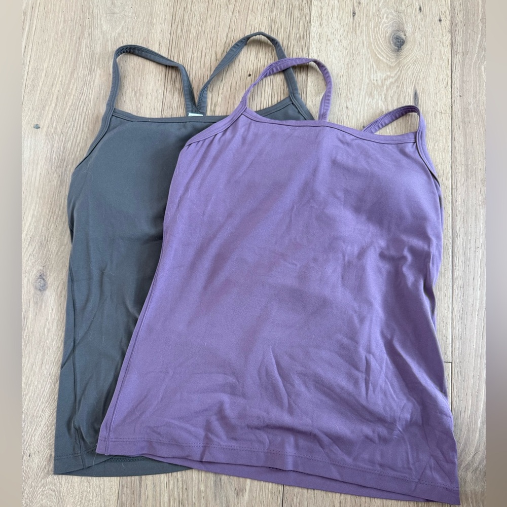 Women's Purple and Gray Tank Tops